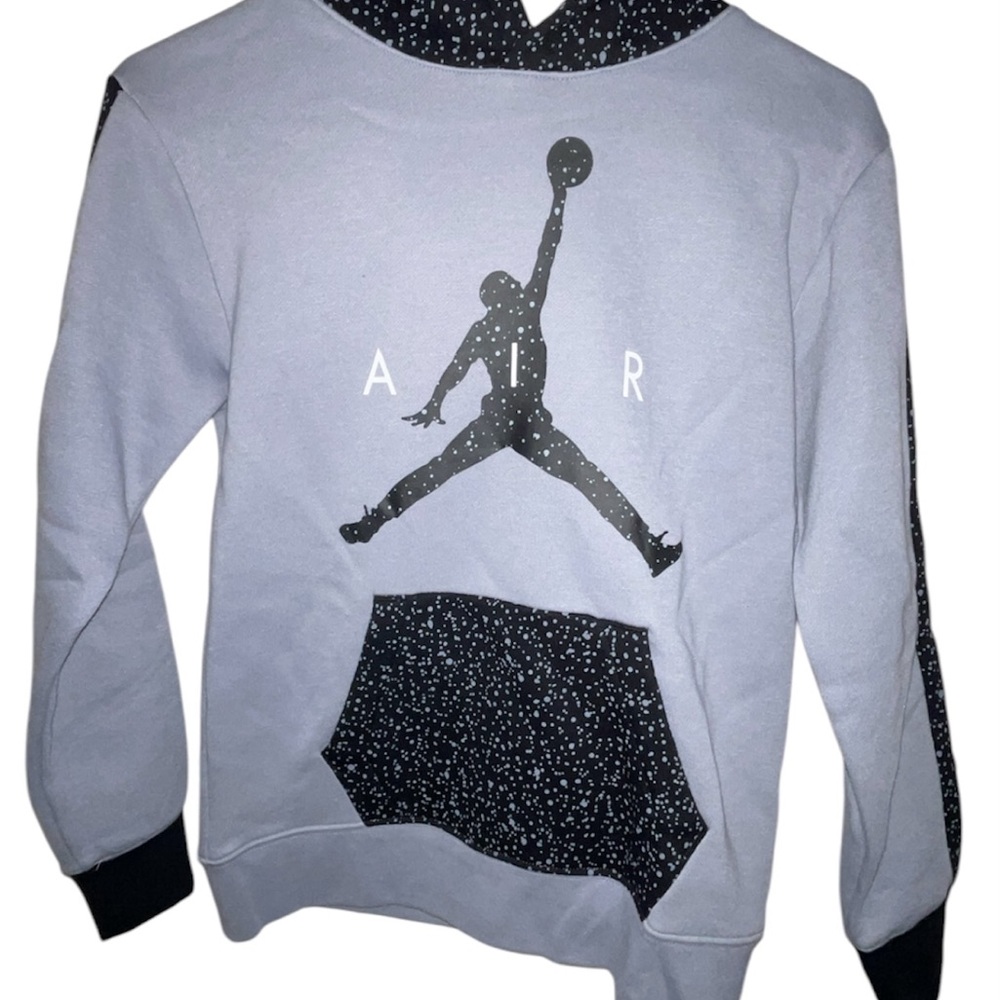 Jordan Kids Gray and Black Hoodie